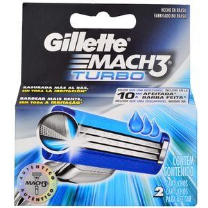 Gillette Mach 3 Turbo Repuesto X 2 Unidades