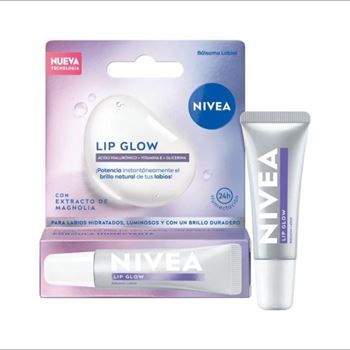 Nivea Balsamo Labial Lip Glow Con Acido Hialuronico