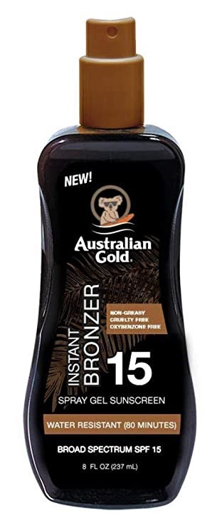 Australian Gold Spray Gel Bronzer Spf 15 X 237 Ml