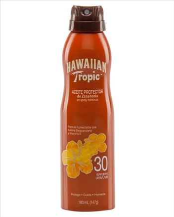 Hawaiian Tropic Aceite Zanahoria Spray Fps 30 X 180 Ml