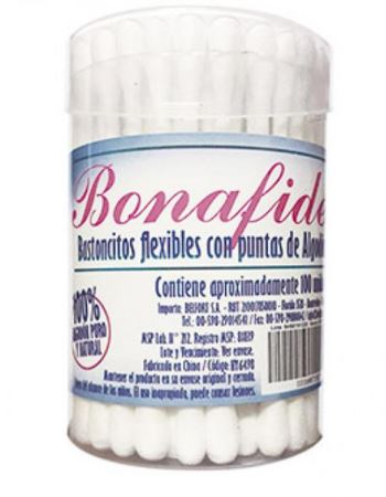 Bonafide Cotonetes Pote Rigido X 100 (funda X 12)