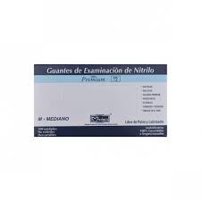 Guantes De Nitrilo Azul Talle M Caja X 100 Unidades