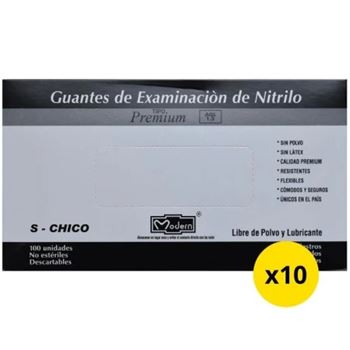 Guantes De Nitrilo Negro Talle S Caja X 100 Unidades