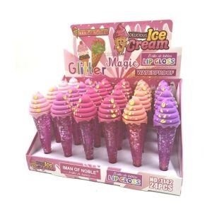 Brillo Labial Cucurucho Con Glitter