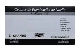 Guantes De Nitrilo Negro Talle L Caja X 100 Unidades