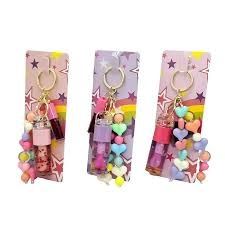 Llavero Corazones Con Dos Brillos Labiales