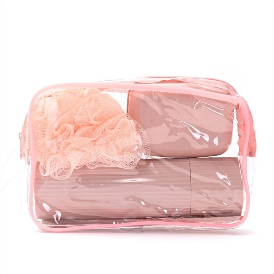 Set De Baño Con Esponja Y Jabonera Con Regalo- 2573