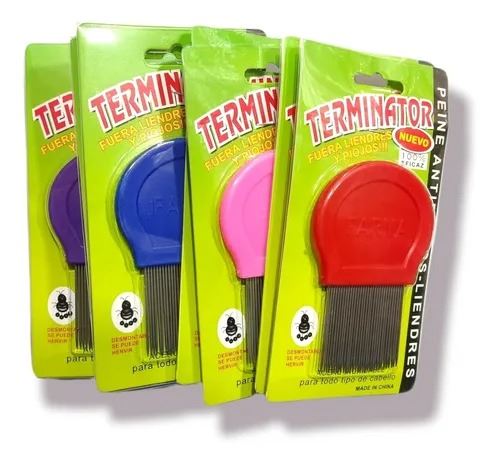 Peine Fino De Metal Mango Plastico Terminator (1403/1404)