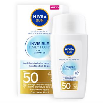 Protector Solar Nivea Facial Fluido Invisible X 40 Ml