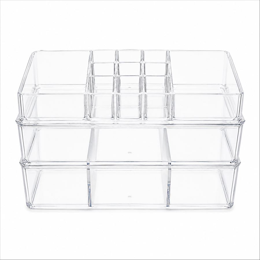 Organizador De Acrilico Grande 3 Pisos 22*17*9 Cm (2001)