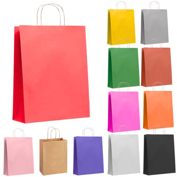 Bolsa Mediana De Colores Lisos 35x25cm  (2672)