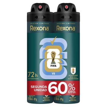 Promo Pack Desodorante Rexona Aerosol Men V8 Fifa X 2