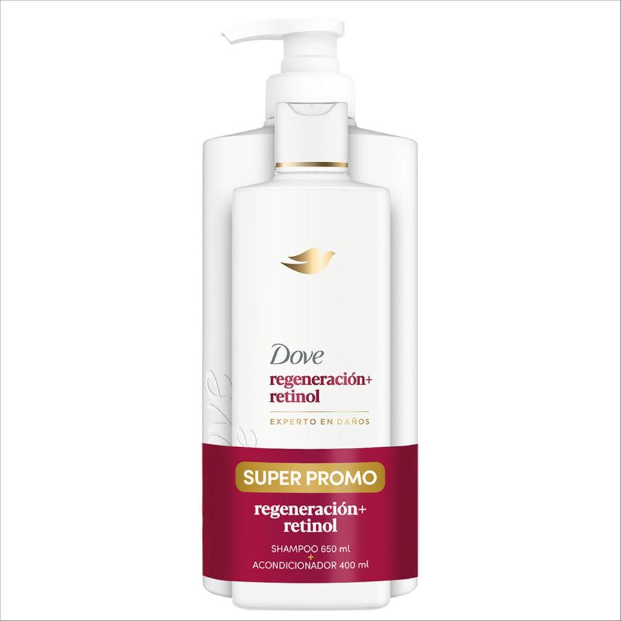 Pack Dove Regeneracion + Retinol (sh + 650 Ml + Aco 400 Ml)