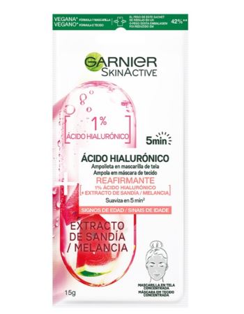Garnier Ampolla Mascarilla En Tela 5 Min - Hialuronico