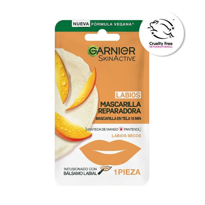 Garnier Mascarilla De Tela Hidratante Para Labios Secos