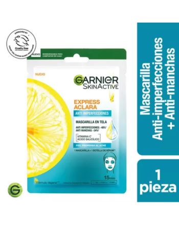 Garnier Mascarilla En Tela Vitamina C Anti-acne 15 Minutos