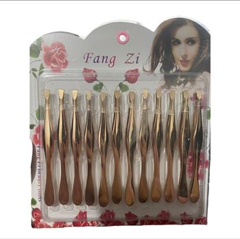 Pinza Cejas X 12 Punta Dorada - 1494