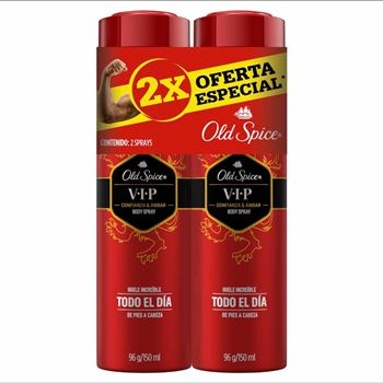 Old Spice Desodorante Aerosol Pack X 2 Unidades - Vip