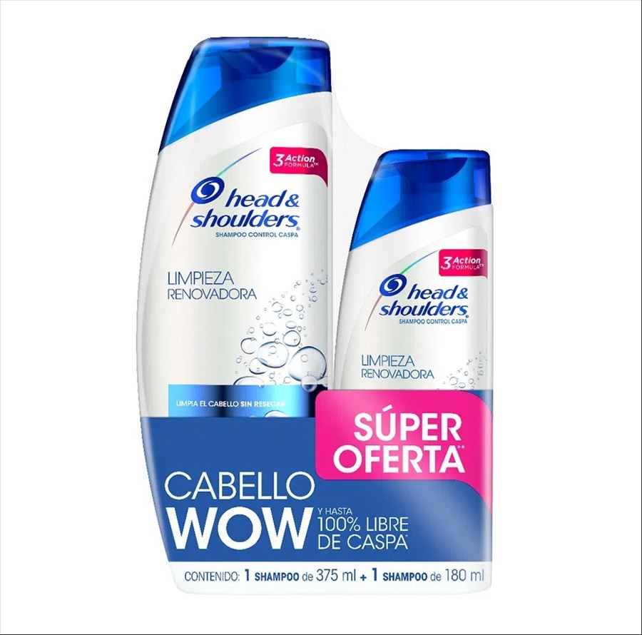 Pack Head&shoulders Limpieza (shampu 375 Ml/shampu 180 Ml)