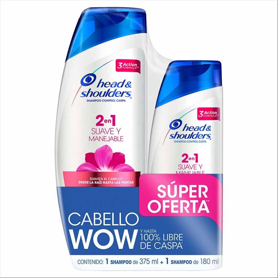 Pack Head&shoulders 2en1 Suave/manejable(sh375 Ml/sh180 Ml)