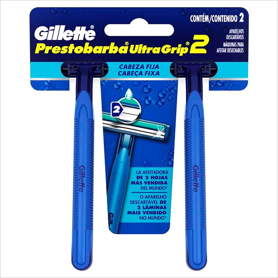 Gillette Prestobarba Ultragrip Azul X 2 Unidades