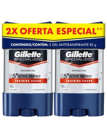 Pack Gillette Barra Invisible Gel Training Guard X 2 Unidade