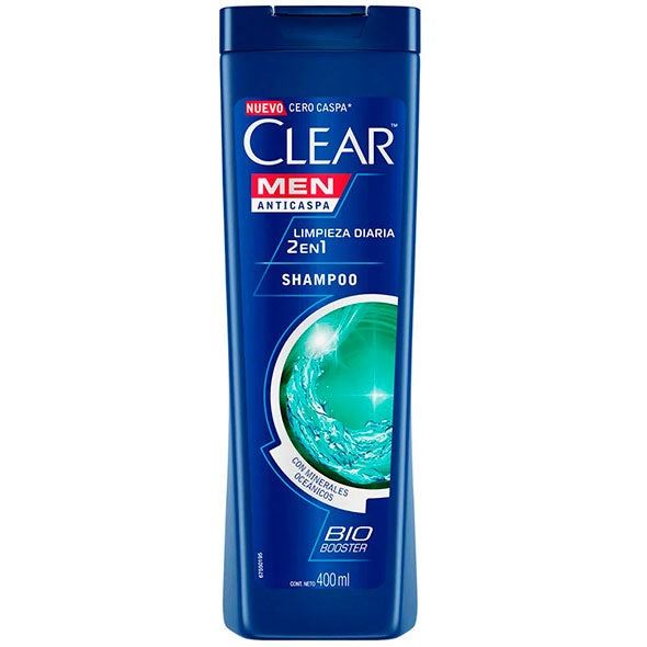 Shampu Clear Men Limpieza Diaria  2 En 1 X 400 Ml