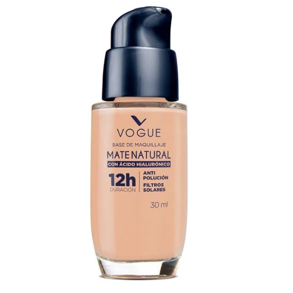 Vogue Base Liquida Mate C/acido Hialuronico 12 H Arena 30 Ml