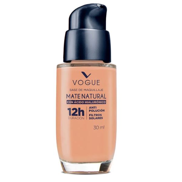 Vogue Base Liquida Mate C/acido Hialuronico 12 H Natur 30 Ml