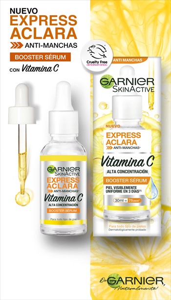 Garnier Express Aclara Serum Anti Manchas Vitamina C X 30 Ml