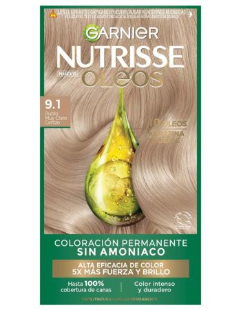 Tinta Nutrisse Oleos S/amoniaco 91 Rubio Muy Claro Ceniza
