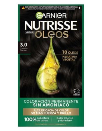 Tinta Nutrisse Oleos S/amoniaco - 3.0 Castaño Oscuro