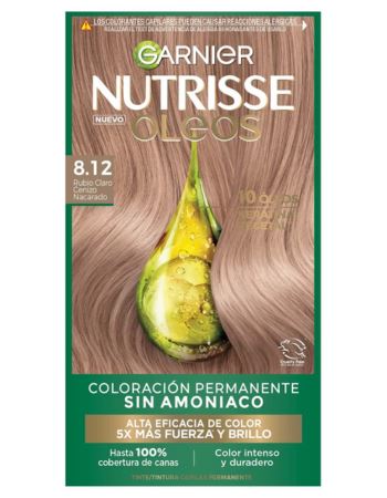 Nutrisse Oleos Sin Amoniaco - 8.12 Rubio Claro Ceniza Nacara