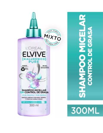 Elvive Shampoo Micelar Hialuronico Pure X 300 Ml