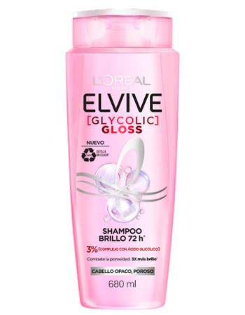 Elvive Shampu Glycolic Gloss  X 680 Ml