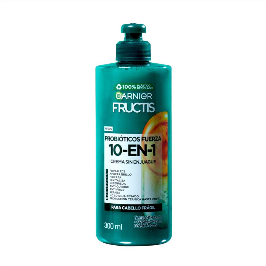 Fructis Crema De Peinar Probioticos Fuerza 10 En 1 X 300 Ml
