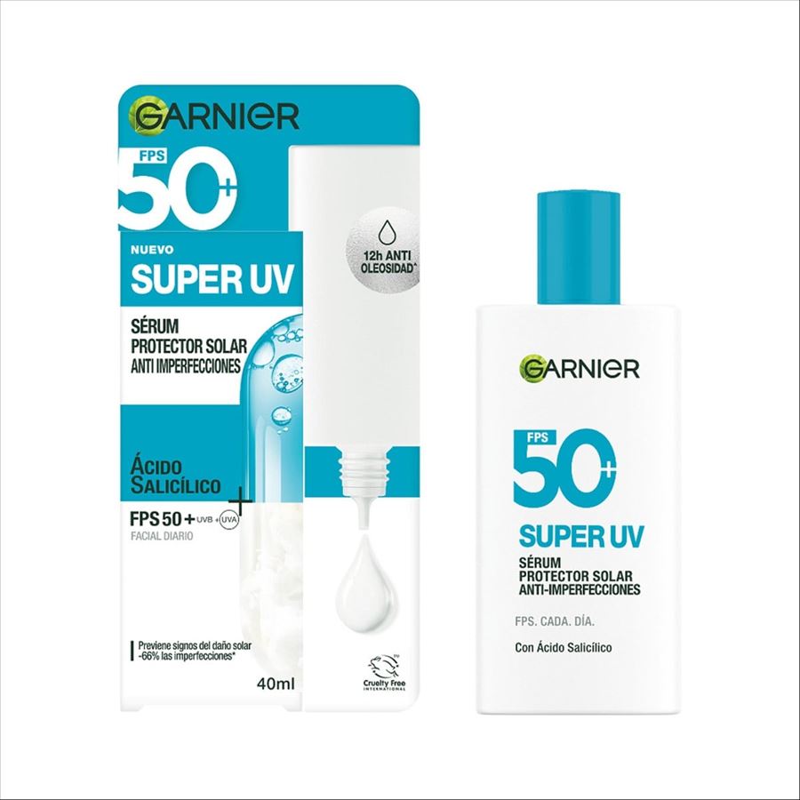 Garnier Serum Super Uv Anti Imperfecciones Fps 50+ 40ml