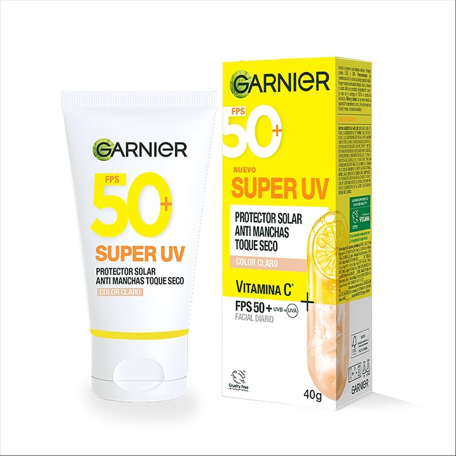 Garnier Super Uv Protector Solar Vit C Fps 50 40 Gr - Claro