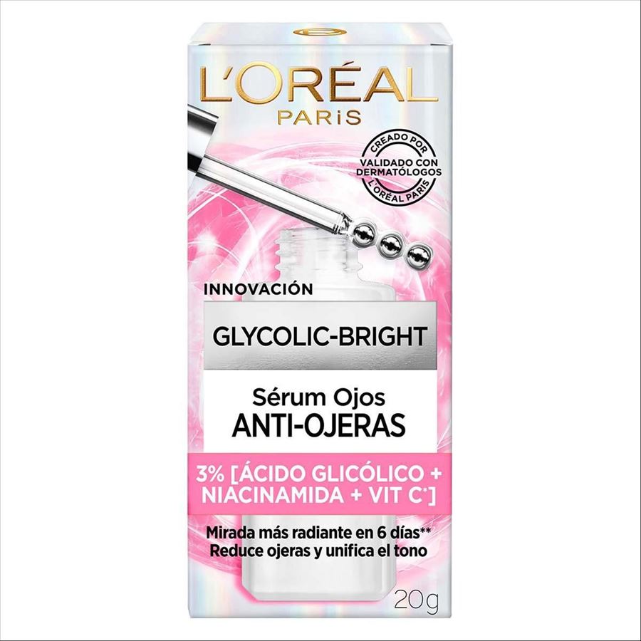 Loreal Crema Glycolic Bright Serum Anti Ojera 20 G