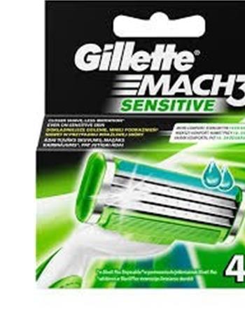 Gillette Mach 3 Repuesto Sensitive X 4 Unidades