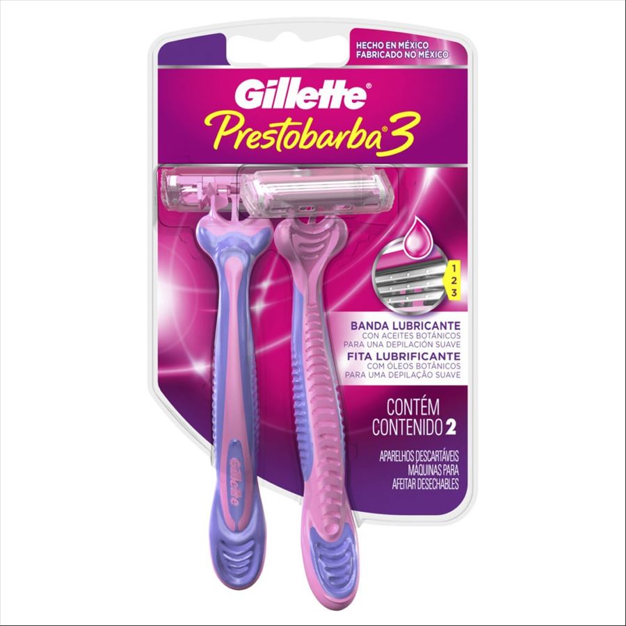 Gillette Prestobarba 3 Dama Blister X 2 Unidades