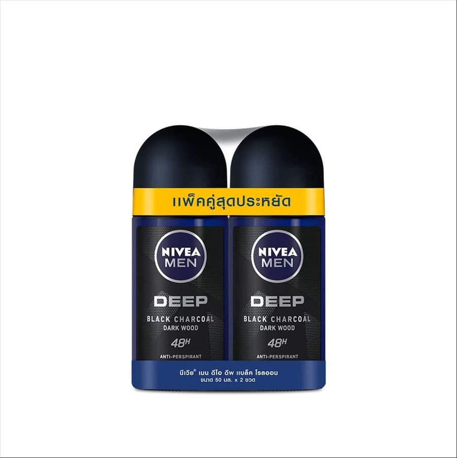 Pack Nivea Rollon Deep Black Men X 50 Ml