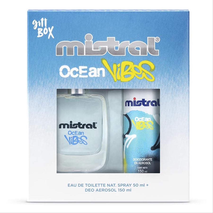 Estuche Mistral Ocean Vibes (edt 50 + Deo Spray)