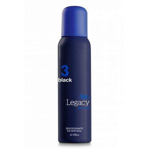 Legacy Desodorante En Aerosol 3 Black X 150 Ml