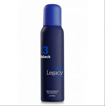 Legacy Desodorante En Aerosol 3 Black X 150ml