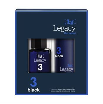 Estuche Legacy 3 Black (edt X 50 Ml + Deo Spray)