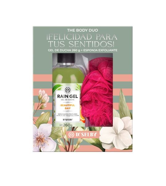 Estuche Rain Gel Beautiful Day + Esponja Exfoliante