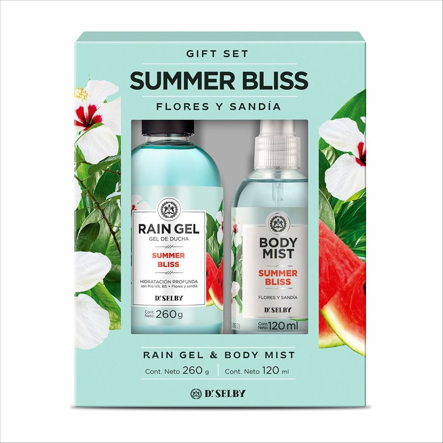Estuche Rain Gel Summer Bliss + Body Mist X 120 Ml