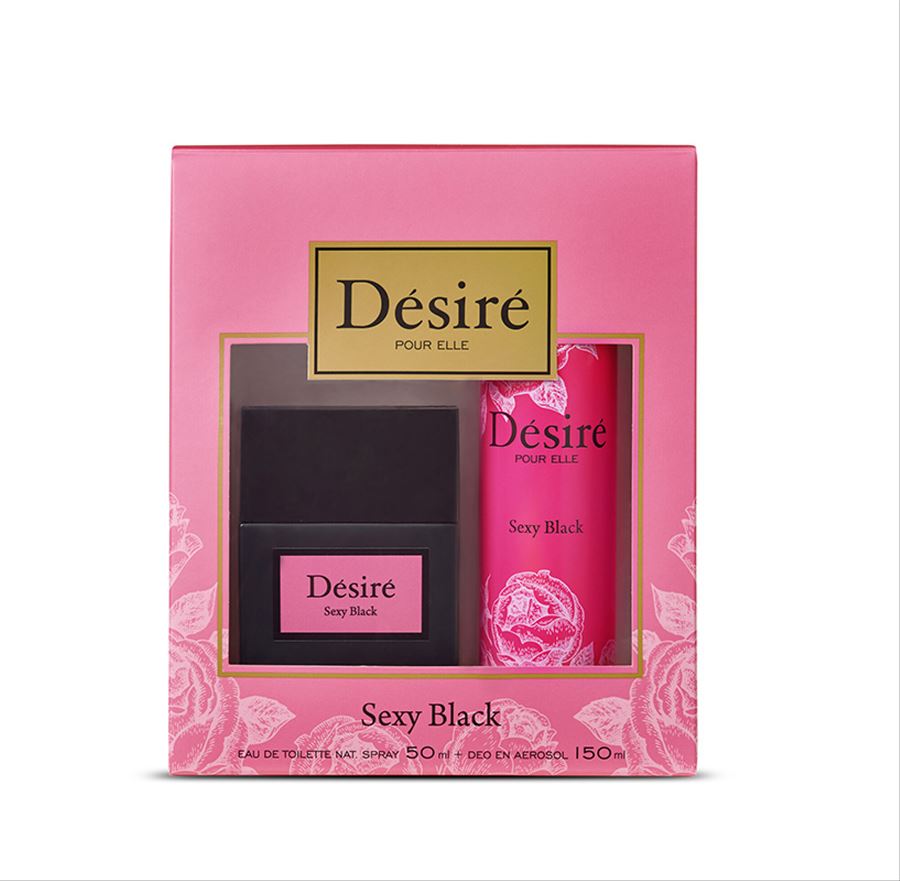 Estuche Desire Sexy Black (edt 50 Ml + Desodorante)