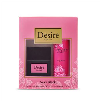 Estuche Desire Sexy Black (edt 50 Ml + Desodorante)